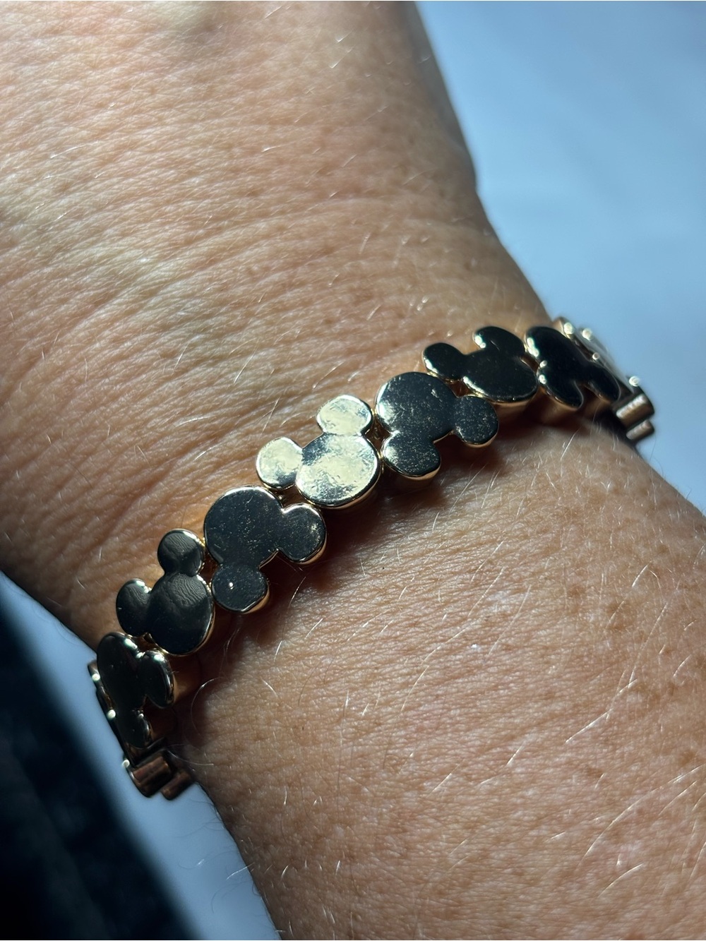 New Disney Gold Mickey Bracelet for Women – Polished Gold Finish